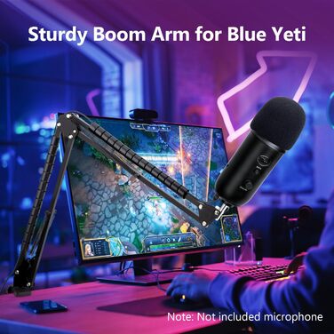 Кріплення для мікрофона Blue Yeti з поп-фільтром - Blue Yeti X, Youshares, для студії, подкастів, стрімінгу