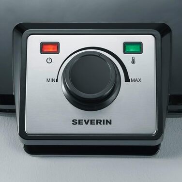 Severin WA 2106 Heart-Shaped Waffle Maker - Anti-Stick Coating, Slim Design, 1200W - Black