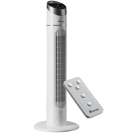 Турбо-вентилятор Tectake з пультом та таймером: тихий, мобільний, 3 швидкості, 31 x 90 см