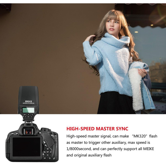 Спалах MEIKE MK-320C з TTL для Canon беззеркальних DSLR камер