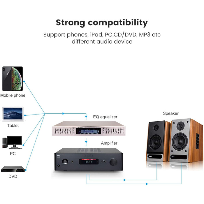 Цифровий HIFI еквалайзер Toplionace EQ898 220В з Bluetooth, USB, стерео підсилювач, 10-смуговий, золотий, для дому та сцени