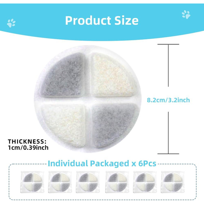 Автоматичний диспенсер води для собак великих порід Marchul 8.6L з набором фільтрів (6 шт.) та мискою з нержавіючої сталі