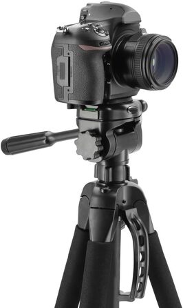 Штатив-трипод Hama Action 153 3D для камер, смартфонів та відеокамер, 3-позиційна голова, висота 170 см, чорний
