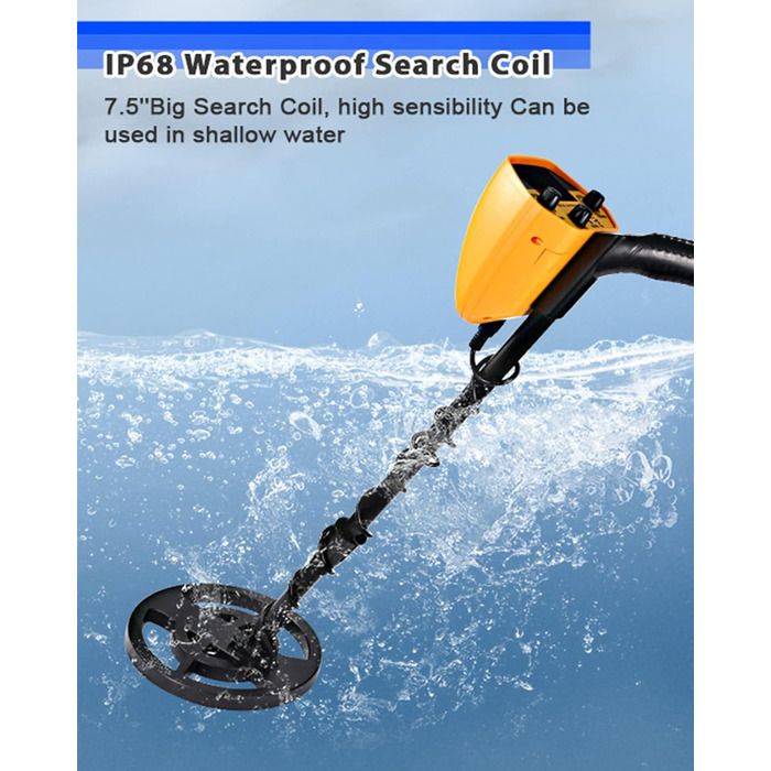 Металодетектор високої точності, вологостійкий, для пошуку золота. Регульована висота 78-108 см, котушка 25 см, роз'єм для навушників, максимальна глибина нажада зсудить</end_of_of_</start_of_of*</end</model]</code></end</model> 