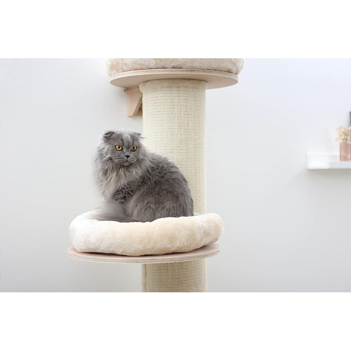 Kerbl Scratching Post Dolomit Tower (Beige, 187 cm height, 22 cm diameter, sisal carpet on the pillars) 81638