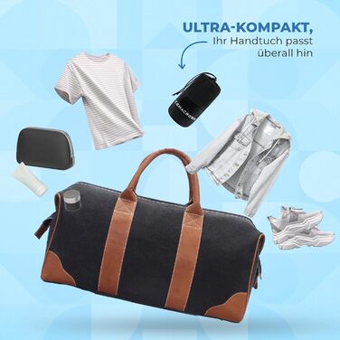 Набір з 3-х рушників Zenacross з мікрофібри з сумкою для перенесення - Швидковисихаючі та універсальні рушники для фітнесу - Розміри: XS, S, M - Petrolgrün Petrolgrün (Чорний, L - 160 x 80 см)