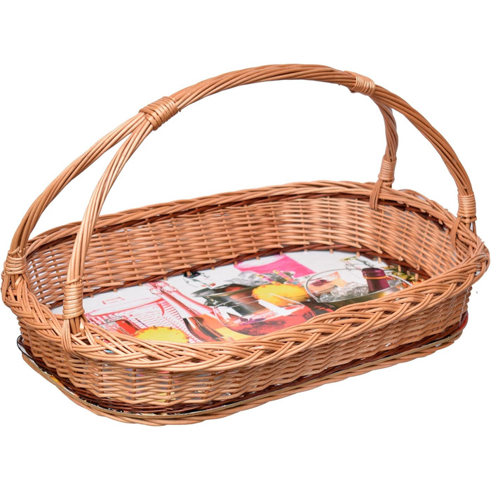 Wicker serving tray (various designs) with ironing board tray basket, basket tray, tray