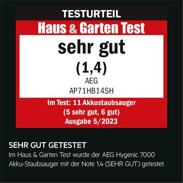 Бездротовий пилосос AEG Hygienic 7000: потужний, легкий, для алергіків, 40 хв роботи, 120 м², 5-ступенева фільтрація, для всіх поверхонь, автоматичний режим, з аксесуарами