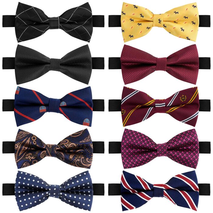 Метелик чоловічий (10 шт.) багатокольоровий, класичний для смокінга, регульований, формальний для бізнесу, весілля, хлопчиків