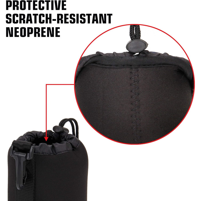 Чохол для об'єктива USA Gear FlexARMOR з неопрену (3 розміри), чорний