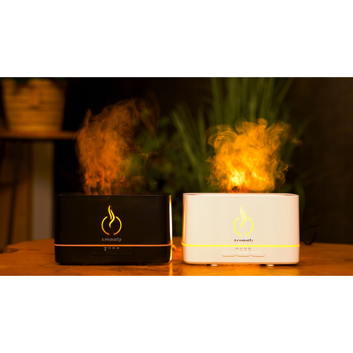 Ультразвуковий зволожувач повітря Aromatly Flame 2, білий, 20 мл/год