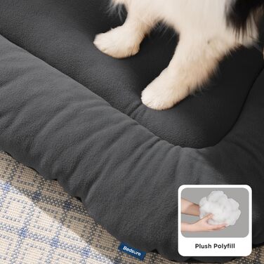 Килимок для собак BEDSURE середнього розміру - м'який, зручний, з неслизьким дном, 74x46 см, темно-сірий