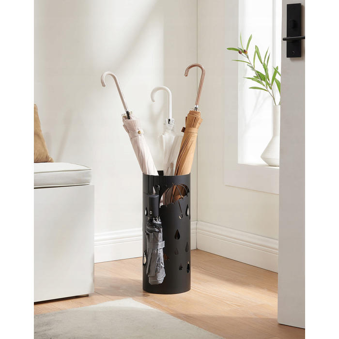 Підставка для парасольок Songmics, металева, чорна