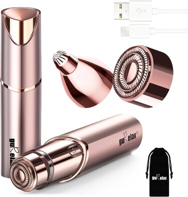 Електричний жіночий тример 5-в-1 для тіла та обличчя, бездротовий, для вологого та сухого гоління, білий. В комплекті: 2 змінні насадки.