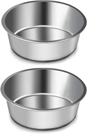 Набори мисок для собак SUOXU: 2 шт. для собак та котів, з антиковзкими силіконовими основами, об'єм 900 мл (сірий)