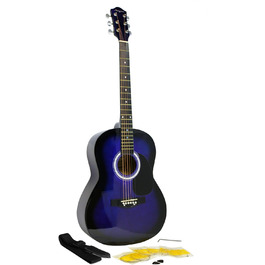 Акустична гітара Martin Smith з комплектом: струни, медіатори та ремінь - синього кольору