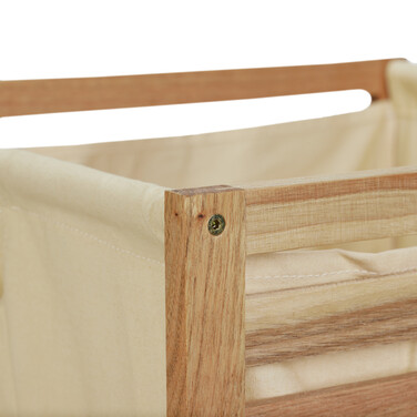 Relaxdays Laundry Basket Walnut Wood
