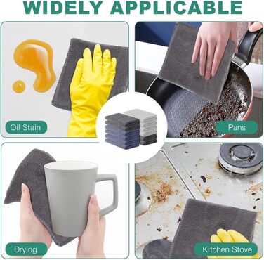 Мікрофібровий рушник URAQT, набір 12 шт. Швидковисихаючі рушники з мікрофібри для сауни, фітнесу, спорту, подорожей - рушник для фітнесу, спортивний рушник, пляжний рушник, 30x30 см