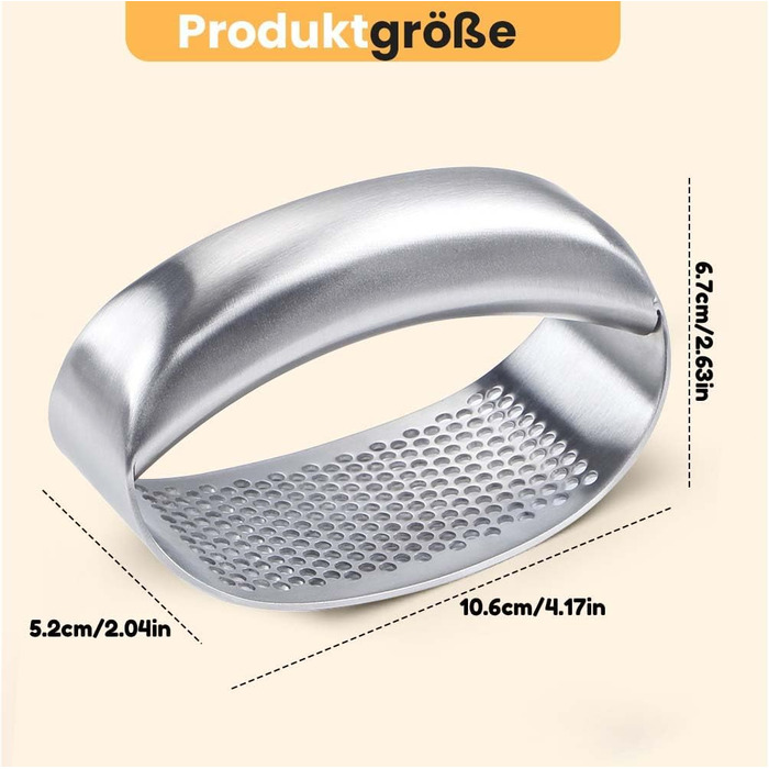 Преміум-прес для часнику з нержавіючої сталі, 2025, зручний, легко миється, для часнику та імбиру