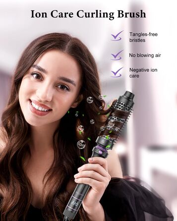 BESTOPE PRO Локкенстаб: Набір 5 в 1 з плойкою, термощіткою та 3 локкенами (9-25 мм) для великих локонів, 13 температур, захисне покриття, рукавичка, затискач (базальтовий чорний)