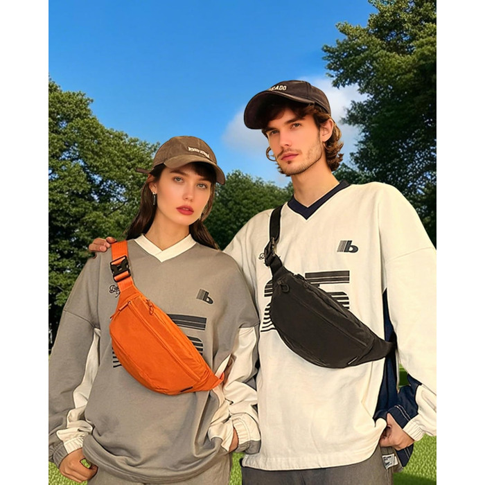 Поясна сумка чоловіча/жіноча водонепроникна для подорожей, фестивалів, спорту та міста (чорна)