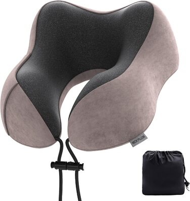 Подушка для шиї Sender Reisekissen з Memory Foam - легка, для подорожей (рожевий)