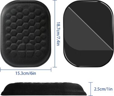 Підставка для зап'ястя Gimars під клавіатуру та мишу з memory foam, чорна