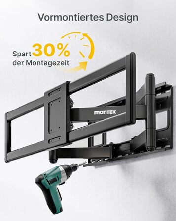 Кріплення для телевізора monTEK поворотне, до 60 кг, VESA 800x600 (60-120 дюймів)