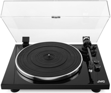 Вініловий програвач JVC AL-E534B, чорний, ручний, пасовий привід