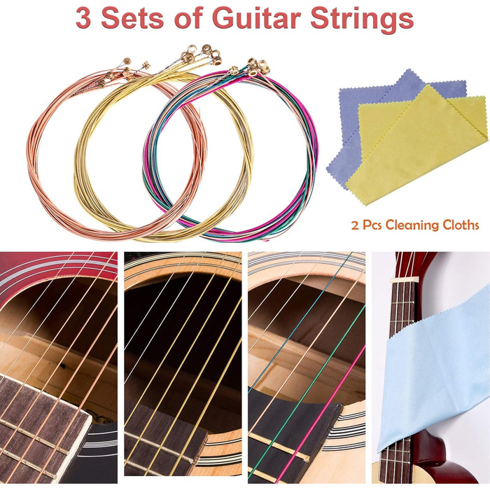 Набір аксесуарів для гітари TTCR-II, 78 шт: стійка, тюнер, каподастр, медіатори, струни, фінгерпіки, захист пальців, ремінь