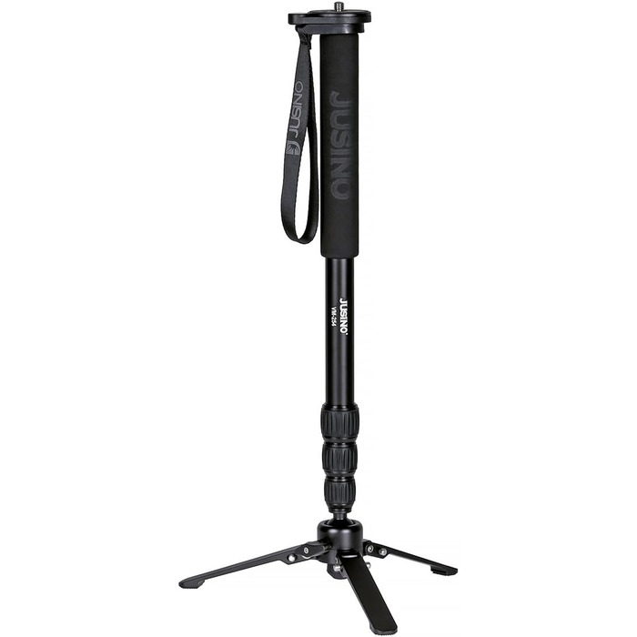 Монопод JUSINO з алюмінію з від'ємним кріпленням/міні-штатив до 153 см, вантажопідйомність 6 кг, VM-254