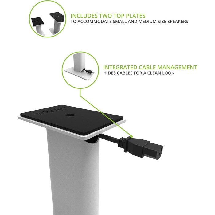 Підставки для акустичних систем Kanto SP6HD: 6' (183 см), обертання, приховані кабелі, для середніх/великих колонок