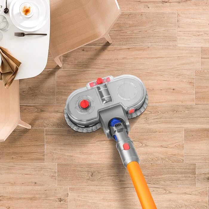 Насадка для миття підлоги DrRobor для Dyson V12 Detect Slim, з'ємний бак для води та 12 миючих моп
