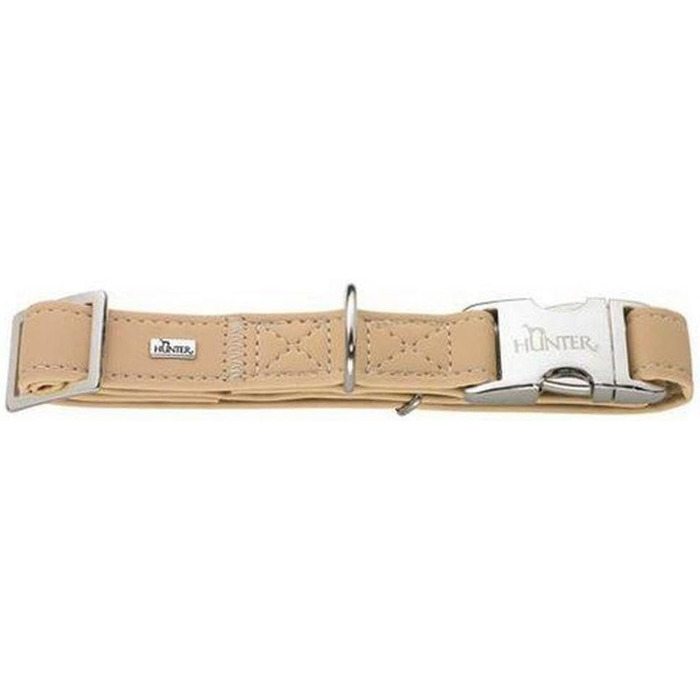 Нашийник для собак HUNTER SOFTIE ALU-STRONG, штучна шкіра, алюмінієва застібка, розмір M, колір полуниця