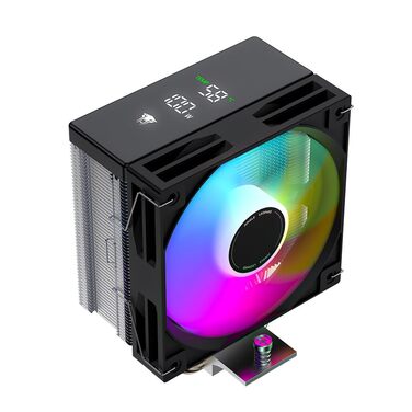 Система охолодження CPU TZMRIT KF401 DGT з дисплеєм, 12 см, 1600 RPM, 4-pin PWM вентилятор для Intel LGA 1700/1200/115X/1851 та AM4/AM5