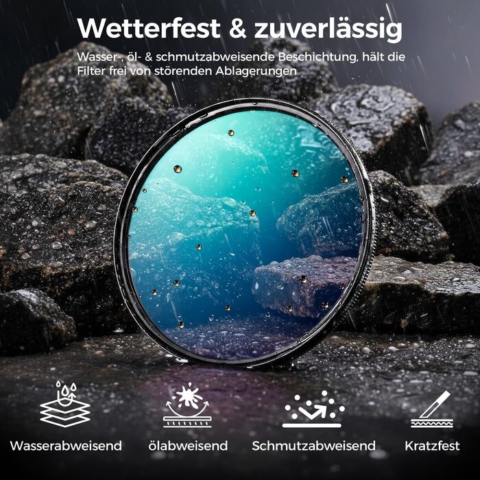 Поляризаційний фільтр Rollei F:X Pro CPL 82 мм - для об'єктивів камери, висока якість зображення, без відблисків