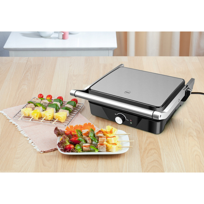 Електричний контактний гриль Eldom SVAD, складаний, сріблястий/сірий, 2000 Вт
