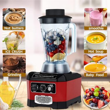 BioloMix Stand Mixer 2200 W SmoothieMixer, Self-Cleaning Function, Built-in Timer, High-Performance Mixer with 2 L BPA-Free Container A8800