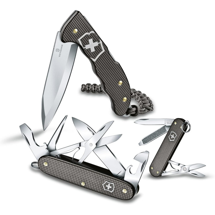 Нож VICTORINOX Classic SD Alox Limited Edition 2022, 5 функцій, Swiss Made, мультитул з ножицями, сірий, у подарунковій коробці