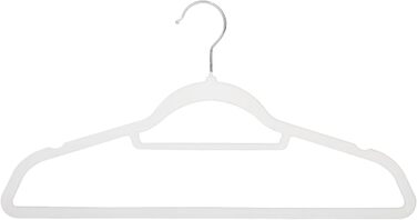 Набір вешалок для одягу SVITA (10 шт.) - вешалки для костюмів, антиковзаючі, з оксамиту, білі