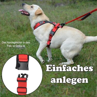 Нашийник для собак III Y - міцний, елегантний та комфортний. Унікальний дизайн для середніх та великих собак. Червоний, L