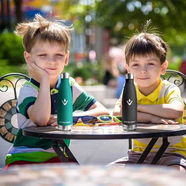 Термос-пляшка 750 мл, з нержавіючої сталі, BPA-Free, для спорту, подорожей, дітей, на відкритий простір, термоізоляція, витримує газовані напої, чорний, темно-зелений