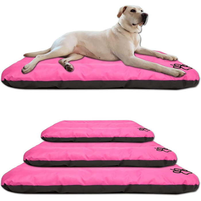 Килимок для собак, лежанка для собак всіх розмірів - вологостійкий килимок, м'яке лежання з піни, Outdoor & міцний килимок для собак - 90x60x8 см Рожевий R1(90 x 60 см) Рожевий