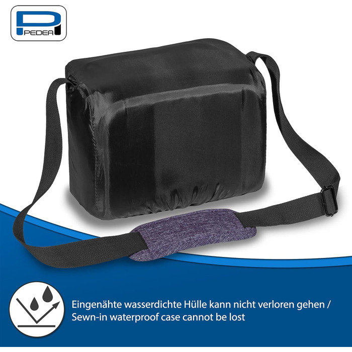 Сумка для камери Pedea: стильна модель XL для DSLR/SLR/System Camera з дощем. Lila