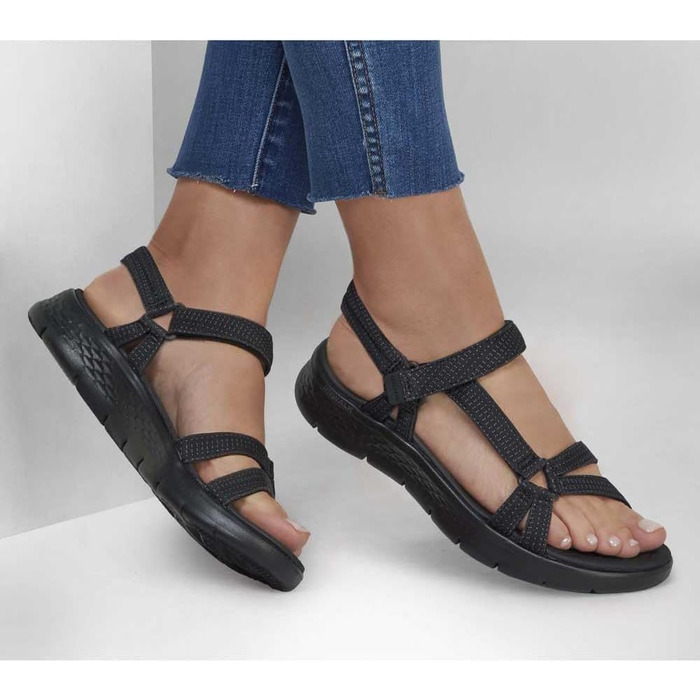 Сандалі жіночі Skechers Go Walk Flex Sublime чорного кольору, текстиль, 39 EU