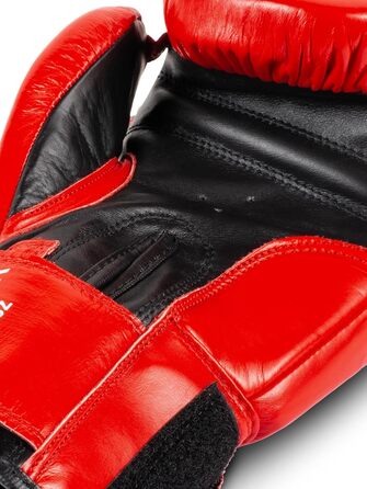 Боксерські рукавички BenLee з натуральної шкіри Fighter (червоний/чорний, 12 oz, однакові)