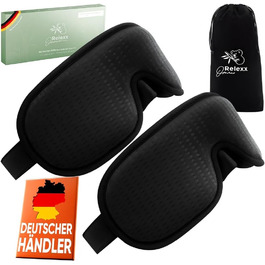 Маска для сну жіноча - дихаюча, зручна, з ефектом пам'яті, блокує світло, для подорожей, 3D-поглиблення для очей, Memory Foam (Чорний/Чорний)