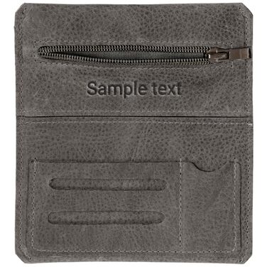 Simaru Personalized Leather Tobacco Pouch with Engraving for 30g Tobacco Bag, Genuine Leather Rolling Pouch incl. Filter Compartment and Sheets Holder (Dark Grey) (Dark Grey)