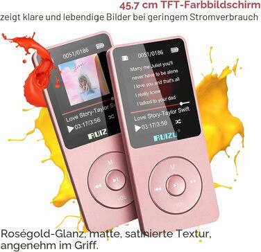 MP3 плеєр RUIZU 32GB з Bluetooth 5.3, екраном 1.8