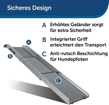 PetSafe Happy Ride Телескопічна рампа для собак, XL, до 136 кг, компактна, нова модель